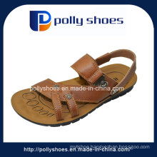 Fashion Casual Short Heel Latest Leather Men Sandal